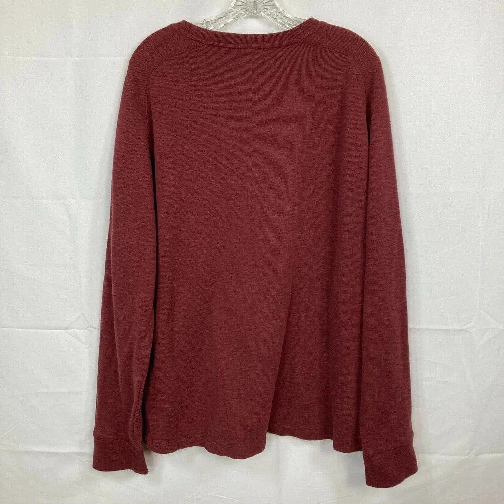 Banana Republic Shirt Mens Sz XXL Maroon Red Cotton‎ Pullover Long Sleeve Knit